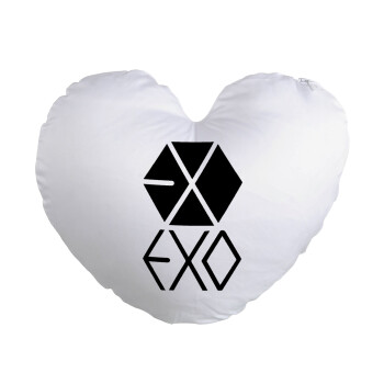 EXO Band korea, Μαξιλάρι καναπέ καρδιά 40x40cm περιέχεται το  γέμισμα
