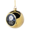 Golden Christmas tree ball ornament 8cm