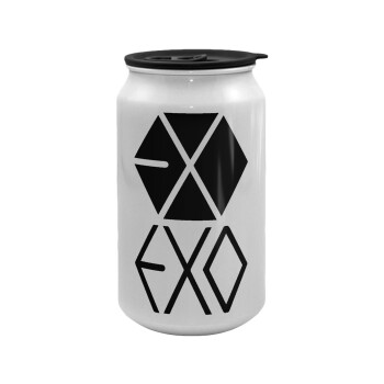 EXO Band korea, Κούπα ταξιδιού μεταλλική με καπάκι (tin-can) 500ml