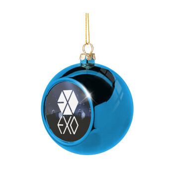 EXO Band korea, Blue Christmas tree ball ornament 8cm