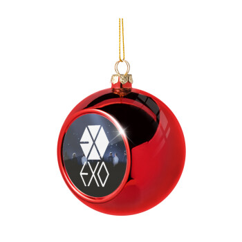 EXO Band korea, Χριστουγεννιάτικη μπάλα δένδρου Κόκκινη 8cm