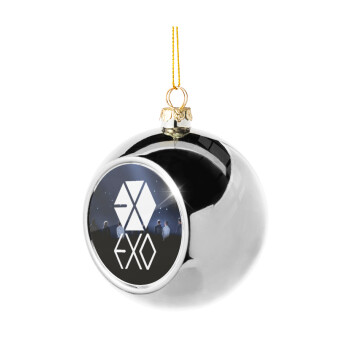 EXO Band korea, Χριστουγεννιάτικη μπάλα δένδρου Ασημένια 8cm