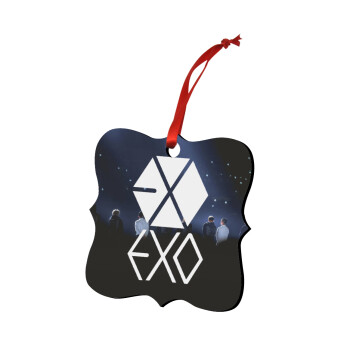 EXO Band korea, Christmas ornament polygon wooden 7.5cm