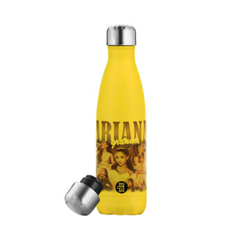 Ariana Grande, Yellow Stainless Steel Metallic Thermos, double-walled, 500ml