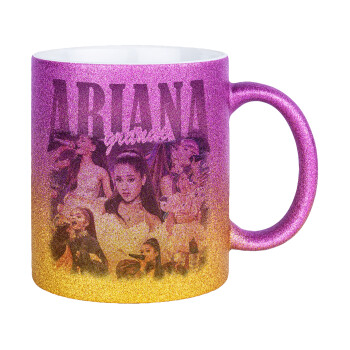 Ariana Grande, Κούπα Χρυσή/Ροζ Glitter, κεραμική, 330ml