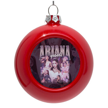 Ariana Grande, Red Christmas tree ornament bauble 8cm