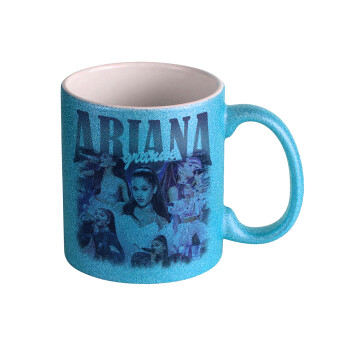Ariana Grande, Κούπα Σιέλ Glitter που γυαλίζει, κεραμική, 330ml