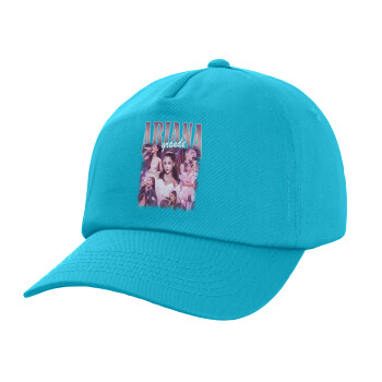 Ariana Grande, Καπέλο Ενηλίκων Baseball, 100% Βαμβακερό,  Γαλάζιο (ΒΑΜΒΑΚΕΡΟ, ΕΝΗΛΙΚΩΝ, UNISEX, ONE SIZE)