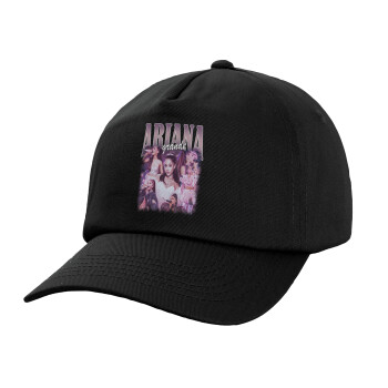 Ariana Grande, Καπέλο παιδικό Baseball, 100% Βαμβακερό,  Μαύρο