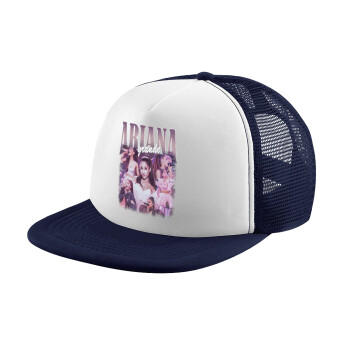 Ariana Grande, Adult Soft Trucker Hat with Dark Blue/White Mesh (POLYESTER, ADULT, UNISEX, ONE SIZE)