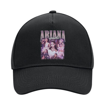 Ariana Grande, Καπέλο Ενηλίκων Ultimate ΜΑΥΡΟ, (100% ΒΑΜΒΑΚΕΡΟ DRILL, ΕΝΗΛΙΚΩΝ, UNISEX, ONE SIZE)