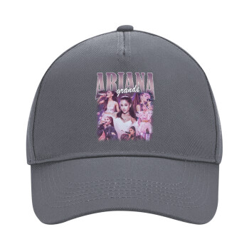 Ariana Grande, Ultimate Adult Hat Grey, (100% COTTON DRILL, ADULT, UNISEX, ONE SIZE)