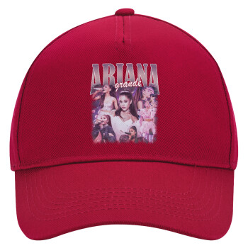 Ariana Grande, Adult Ultimate Hat RED, (100% COTTON DRILL, ADULT, UNISEX, ONE SIZE)