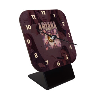 Ariana Grande, Quartz Table clock in natural wood (10cm)
