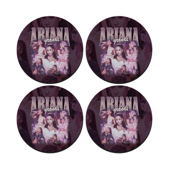 Ariana Grande, SET of 4 round wooden coasters (9cm)