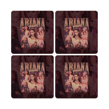 Ariana Grande, ΣΕΤ x4 Σουβέρ ξύλινα τετράγωνα plywood (9cm)