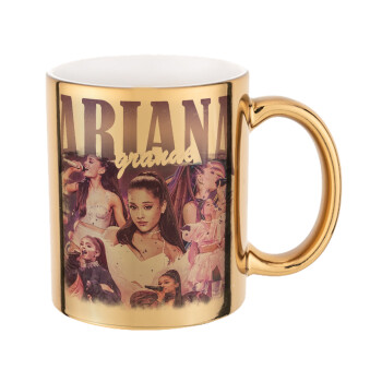 Ariana Grande, Mug ceramic, gold mirror, 330ml
