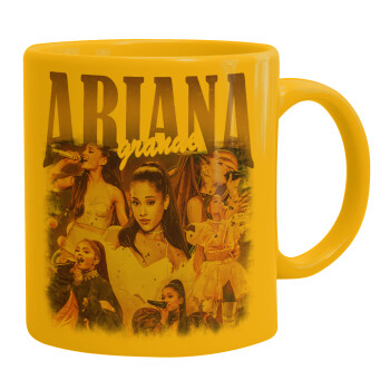 Ariana Grande, Ceramic coffee mug yellow, 330ml (1pcs)