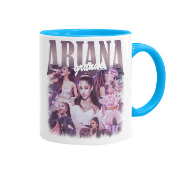 Ariana Grande, Mug colored light blue, ceramic, 330ml