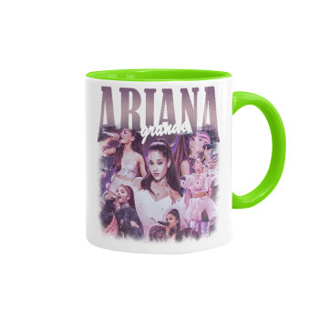 Ariana Grande, Mug colored light green, ceramic, 330ml