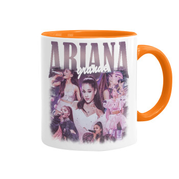 Ariana Grande, Mug colored orange, ceramic, 330ml