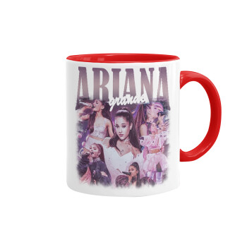 Ariana Grande, Κούπα χρωματιστή κόκκινη, κεραμική, 330ml