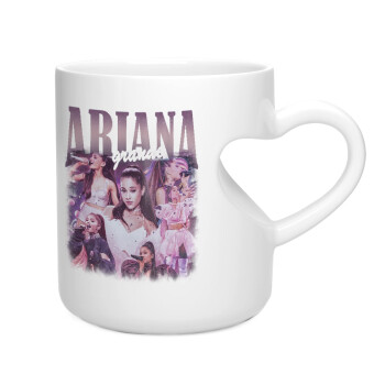 Ariana Grande, Κούπα καρδιά λευκή, κεραμική, 330ml