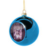 Blue Christmas tree ball ornament 8cm