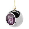 Silver 8cm Christmas tree ball ornament