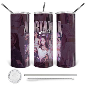 Ariana Grande, 360 Eco friendly stainless steel tumbler 600ml, with metal straw & cleaning brush