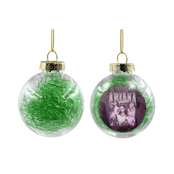 Ariana Grande, Χριστουγεννιάτικη μπάλα δένδρου διάφανη με πράσινο γέμισμα 8cm