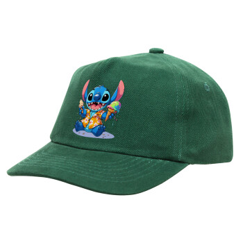 Stitch Ice cream, Children's Baseball Cap, 100% Cotton Drill, GREEN (COTTON, CHILDREN'S, ONE SIZE)