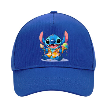 Stitch Ice cream, Ultimate Adult Hat BLUE, (100% COTTON DRILL, ADULT, UNISEX, ONE SIZE)