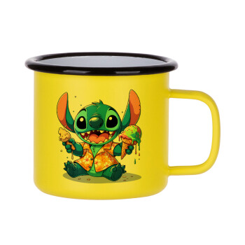 Stitch Ice cream, Metallic enamel MATT Yellow cup 360ml