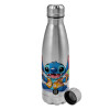 Metallic water bottle, stainless steel, 750ml