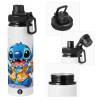 Metal water bottle with safety cap, aluminum 850ml