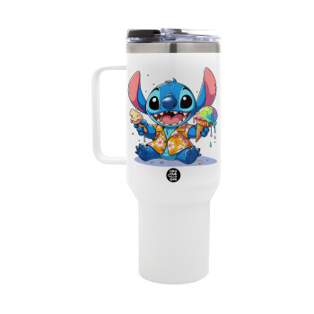 Stitch Ice cream, Mega Stainless steel Tumbler with lid, double wall 1,2L