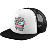 Adult Soft Trucker Hat with Black/White Mesh (POLYESTER, ADULT, UNISEX, ONE SIZE)