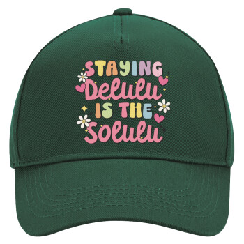 Delulu, Adult Ultimate Hat GREEN, (100% COTTON DRILL, ADULT, UNISEX, ONE SIZE)