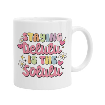 Delulu, Ceramic coffee mug, 330ml (1pcs)