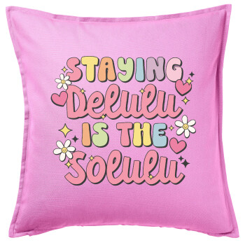Delulu, Sofa cushion Pink 50x50cm includes filling