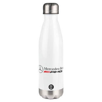 AMG Mercedes, Metal mug thermos White (Stainless steel), double wall, 500ml