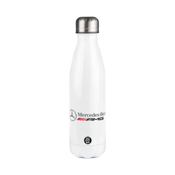 AMG Mercedes, Metal mug thermos White (Stainless steel), double wall, 500ml