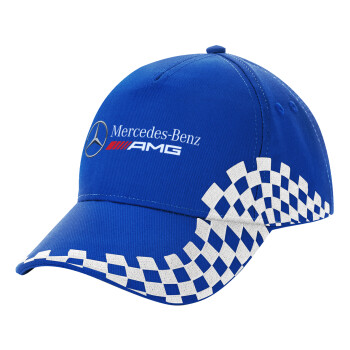 AMG Mercedes, Adult Ultimate BLUE RACING Cap, (100% COTTON DRILL, ADULT, UNISEX, ONE SIZE)