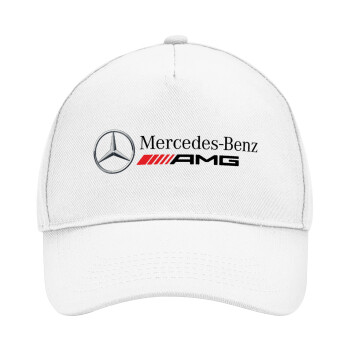 AMG Mercedes, Καπέλο Ενηλίκων Baseball, Drill, Λευκό (100% ΒΑΜΒΑΚΕΡΟ, ΕΝΗΛΙΚΩΝ, UNISEX, ONE SIZE)