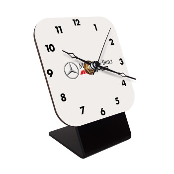 AMG Mercedes, Quartz Wooden table clock with hands (10cm)