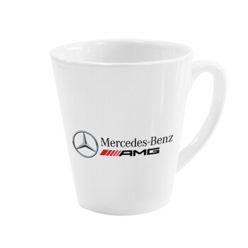 AMG Mercedes, Κούπα κωνική Latte Λευκή, κεραμική, 300ml