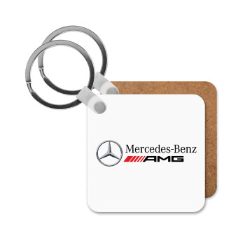 AMG Mercedes, Μπρελόκ Ξύλινο τετράγωνο MDF