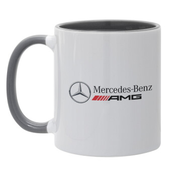 AMG Mercedes, Mug colored grey, ceramic, 330ml