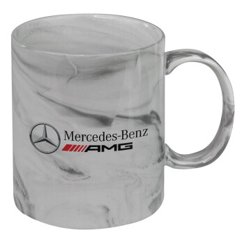 AMG Mercedes, Κούπα κεραμική, marble style (μάρμαρο), 330ml
